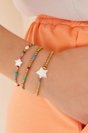 Pulsera estrella de colores - colección #summergirl Multicolor Acero inoxidable h5 Imagen2